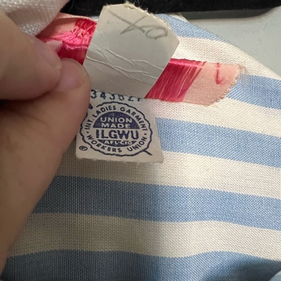 Stacy ames blue and white steiped sailor vintage union made dress - Picture 4 of 8